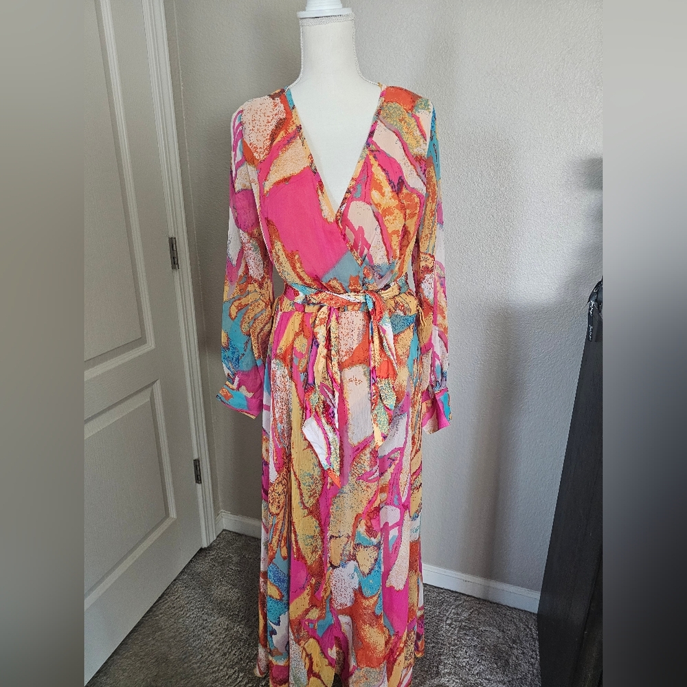 Vibrant Multicolor Maxi Dress
